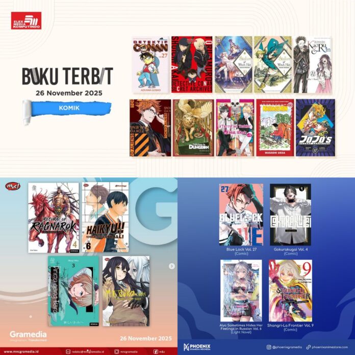 komik Jadwal Terbit Komik Tanggal 26 November 2025