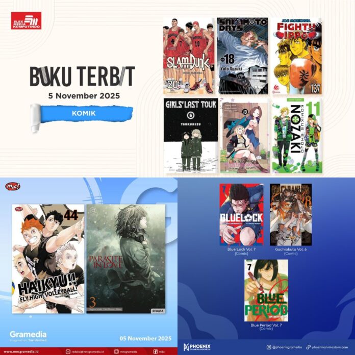 komik Jadwal Terbit Komik Tanggal 5 November 2025