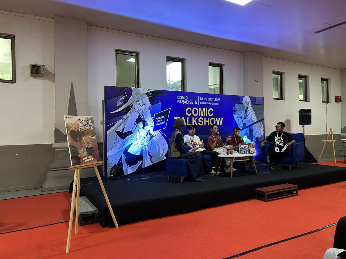 Suasana kegiatan launching komik di Comipara 5. (Kevin W)