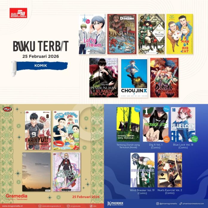 komik Jadwal Terbit Komik Tanggal 25 Februari 2026