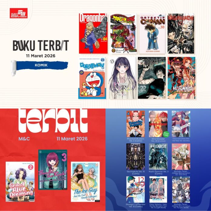 Jadwal Terbit Komik Tanggal 11 Maret 2026