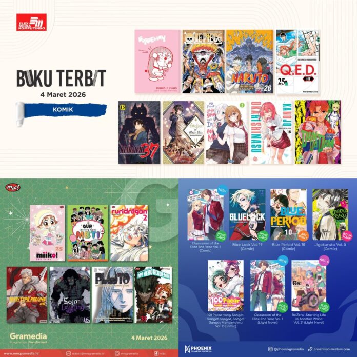 Jadwal Terbit Komik Tanggal 4 Maret 2026