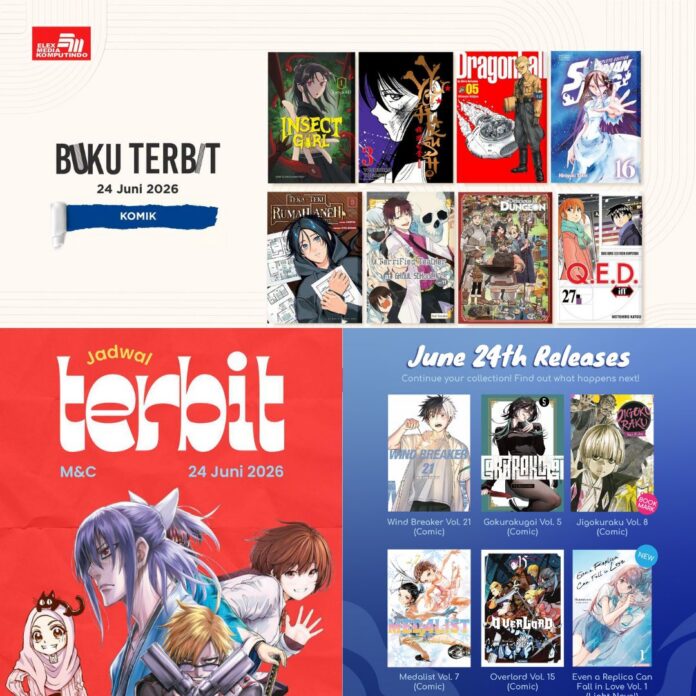 komik Jadwal Terbit Komik Tanggal 24 Juni 2026