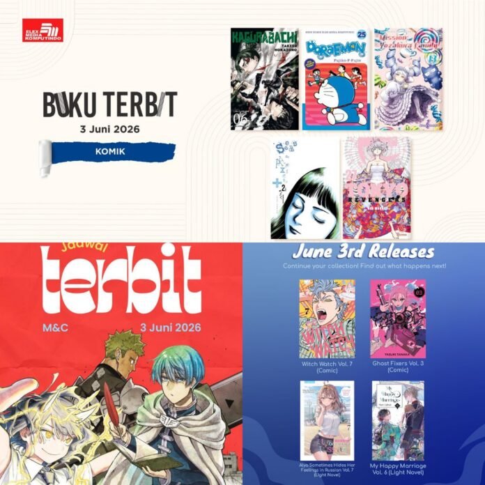 komik Jadwal Terbit Komik Tanggal 3 Juni 2026