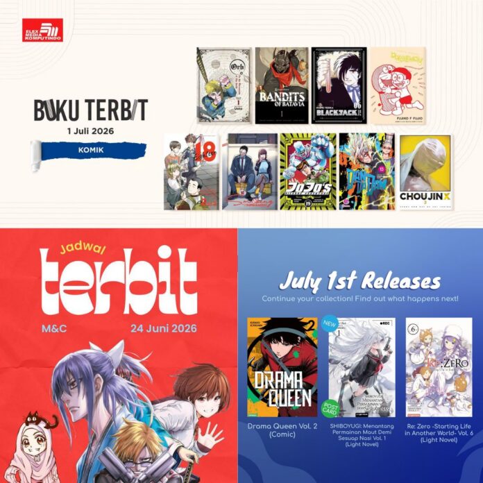 komik Jadwal Terbit Komik Tanggal 1 Juli 2026