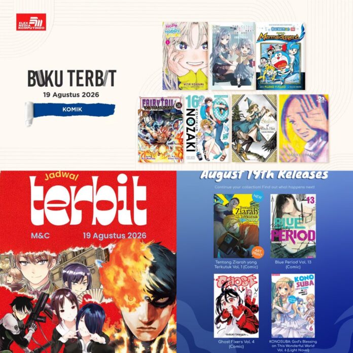 komik Jadwal Terbit Komik Tanggal 19 Agustus 2026