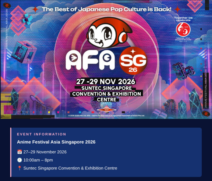Anime Festival Asia Singapore 2026 Siap Digelar November Mendatang! Anime Festival Asia Singapore 2026 Siap Digelar November Mendatang!